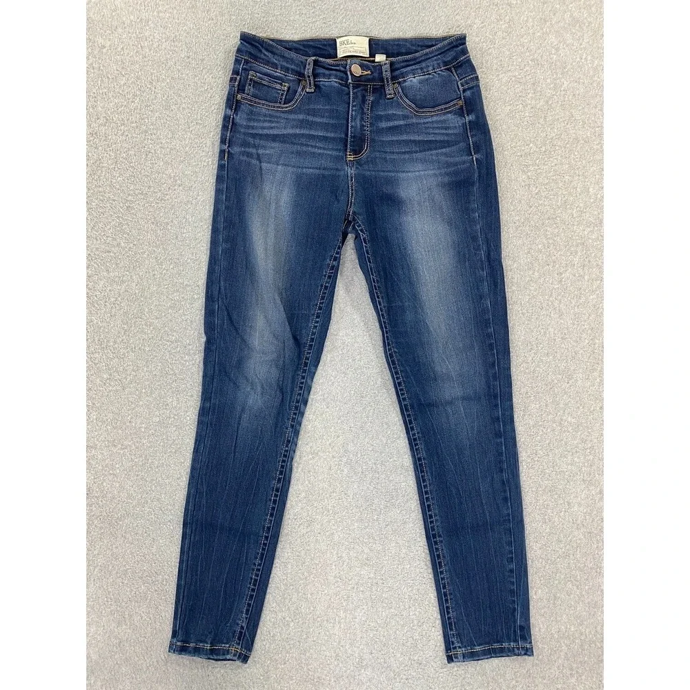 BKE Denim Stella High Rise Ankle Skinny Jeans Womens 27 (27x28.5) Stretch Blue
